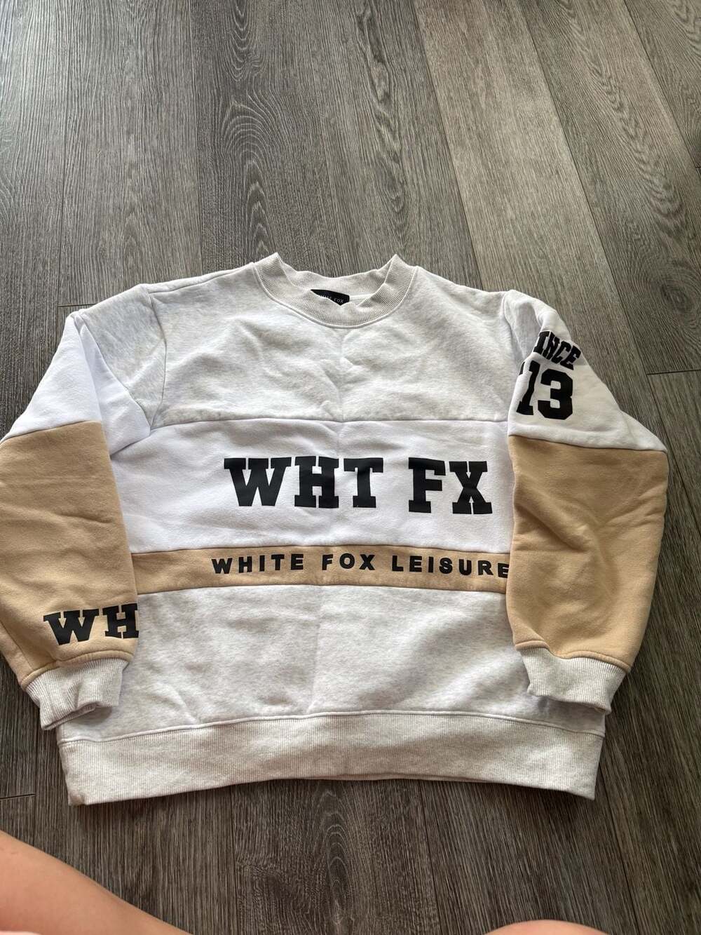 White Fox Leisure Latest And Greatest Colorblock Crewneck Sweatshirt